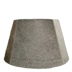 Kuhfell Lampenschirm, grau, konische Form, 30cm, Mars & More