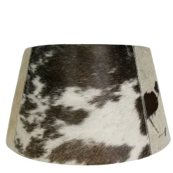 Kuhfell Lampenschirm, schwarz-weiß, konische Form, 40cm, Mars & More