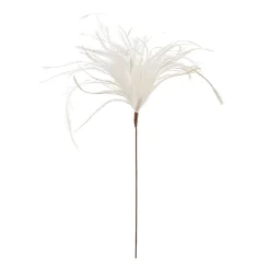 Kunstpflanze Federgras creme, Federstecker, Wedel, 50cm