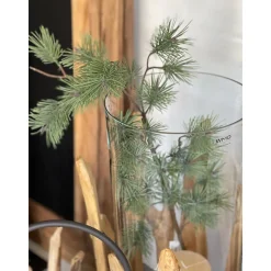 Kunstpflanze Kiefer, Kiefernzweig wie echt, 80cm, Deko Florale