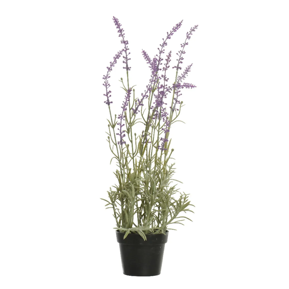 Kunstpflanze Lavendel im Topf, Lavendelpflanze lila aus Kunststoff getopft, 46cm
