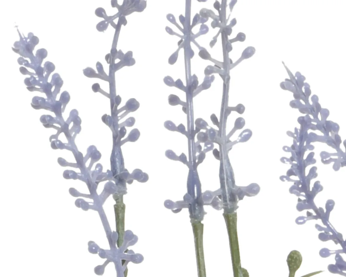 Kunstpflanze Lavendel im Topf, Lavendelpflanze lila aus Kunststoff getopft, 46cm