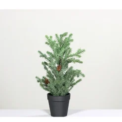 Kunstpflanze Tannenbaum, Tannenbaum mit Zapfen getopft, 35cm, DPI