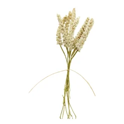 Kunstpflanze Hirse creme blühend, Hirse gebündelt, 27cm
