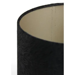 Lampenschirm Lubis schwarz, Lampenschirm Zylinder 25x25x18cm, Light & Living