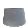Lampenschirm Novia, Leinen-Schirm helles grau, konisch Ø40cm