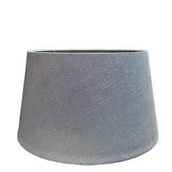 Lampenschirm Novia, Leinen-Schirm helles grau, konisch Ø40cm