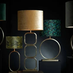 Lampenschirm Amazone grün, Lampenschirm mit grünen Blättern, Zylinder, 30x30x21cm, Light & Living