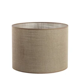 Lampenschirm Caden beige, Lampenschirm Zylinder 40x40x30cm, Light & Living