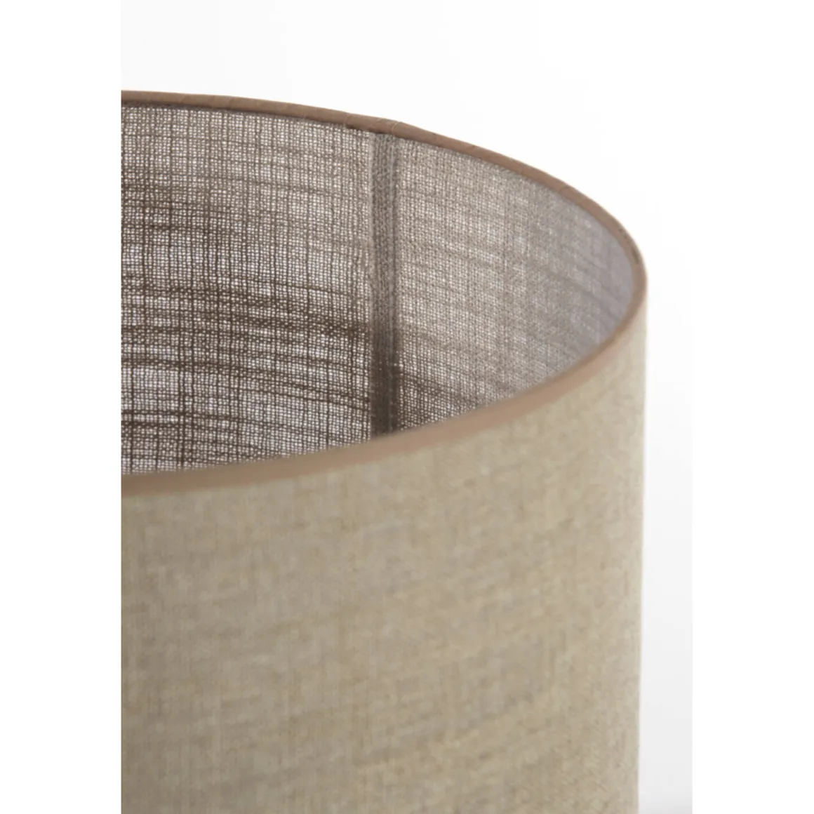Lampenschirm Caden beige, Lampenschirm Zylinder 40x40x30cm, Light & Living