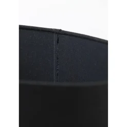 Lampenschirm Livigno schwarz, ovaler Lampenschirm Leinenoptik, Oval 58x24x32cm, Light & Living