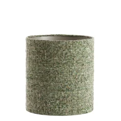 Lampenschirm Osire grün, Lampenschirm Bouclé, Zylinder 30x30x32cm, Light & Living
