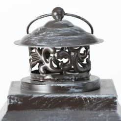 Laterne Bristol, Holzlaterne mit Metalldach, 22x59cm, Boltze Home Collections