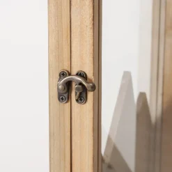 Laterne Dolomiti, Holzlaterne mit Berge beschneit, 45x69cm, Boltze Home Collections