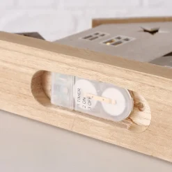 LED Aufsteller Haus Shabby chic, beleuchtete Häuserzeile Weihnachten, 32cm, Boltze Home Collections