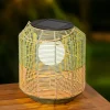 LED Solar Laterne, künstliche Korbweide grün-orangebraun, 28cm, Outdoor, Lumineo