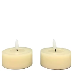 LED Teelicht Lumiere creme, Wachskerzen mit Timerfunktion, Set/2