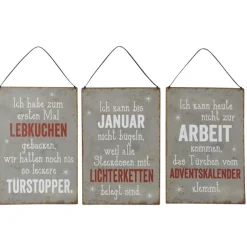 Lustiges Metall-Schild Weihnachtsspruch: Lichterketten, 20x30cm