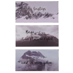 Metallschild Berge mit Spruch Berge - Bergtags..., 40x20cm, Boltze Home Collections