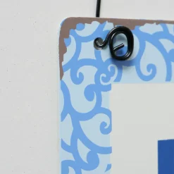 Metallschild mit Spruch: Ristorante Mamma, Schild Capri blau, Hänger, Boltze Home Collections