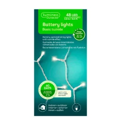 Micro LED Lichterkette, warmes weiß, 48 LED, 350cm, Batteriebetrieb, Lumineo