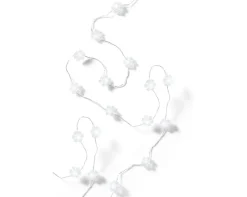 Micro LED Strangbeleuchtung Flocken, kaltes weiß, 40St, 195cm, Batteriebetrieb, Lumineo