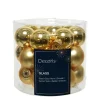 Mini Weihnachtsbaumkugeln aus Glas, gold glanz/matt, Ø2,5cm, 24St/Box, Decoris