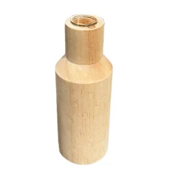 Naturholz Blumenvase Naturholz, kleine schlanke Holzvase mit Reagenzglas, 15cm