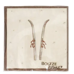 Papierservietten Mountains Ski, Serviette Winterski, 33x33cm, 20St/Pack, Boltze Home Collections