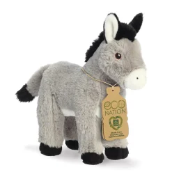 Plüsch Esel, grau, Eco Nation, 28cm, Aurora World