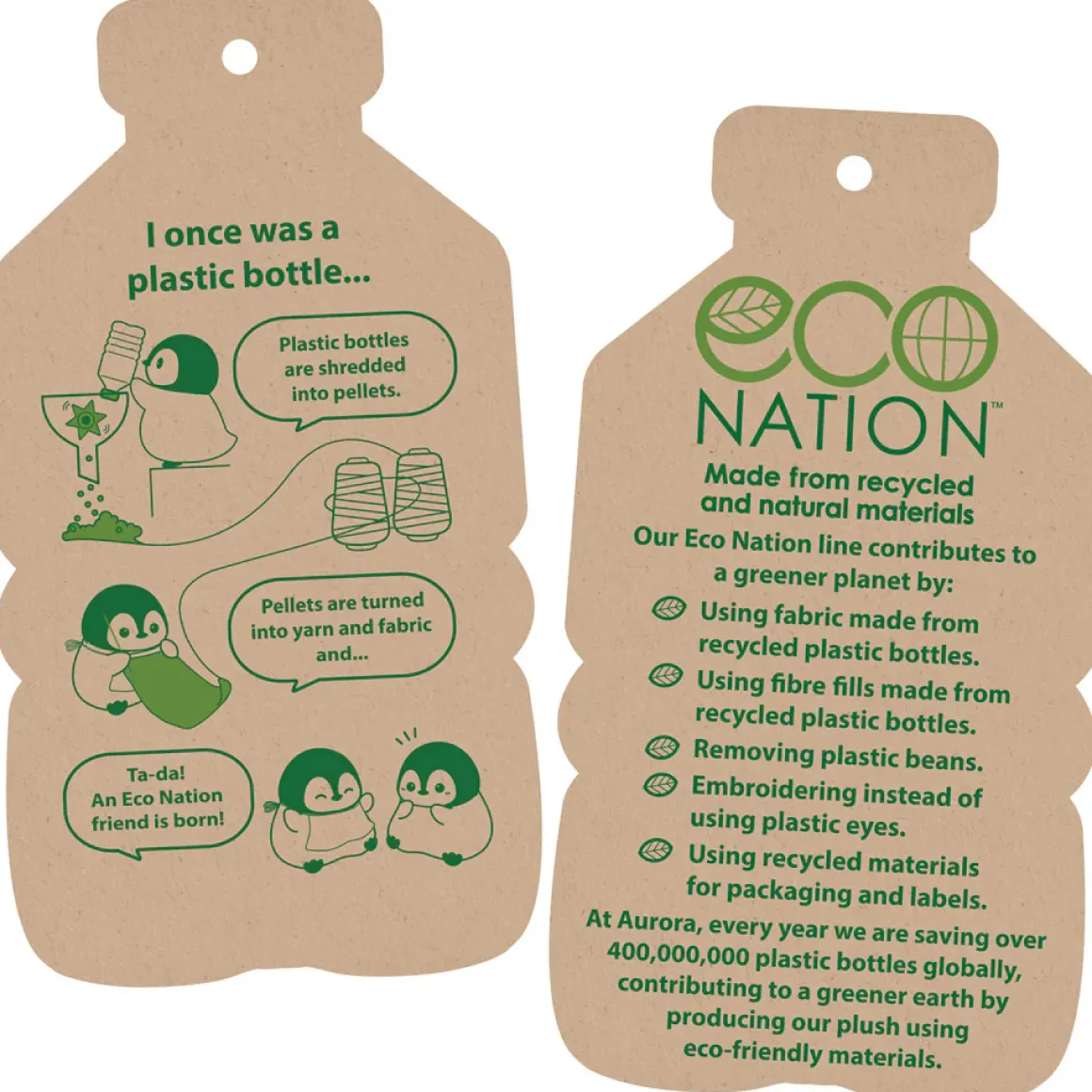 Plüsch Eule, Schneeule, Eco Nation, 24cm, Aurora World