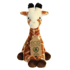 Plüsch Giraffe, braun-beige, Eco Nation, 25cm, Aurora World