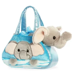 Plüsch Tasche mit Stofftier Elefant grau, Fancy Pals, Peek-a-Boo, 20cm, Aurora World