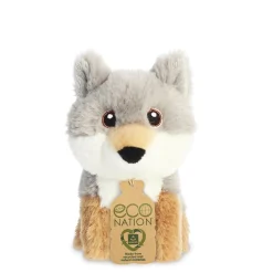 Plüsch Wolf, Mini Wolf grau, Eco Nation, 13cm, Aurora World