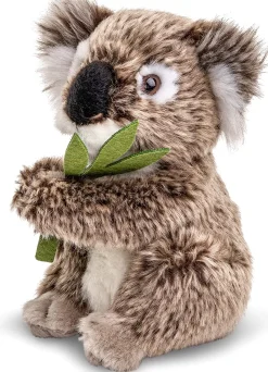 Plüschtier Koala, Koalabär mit Blatt, braun-beige, 31cm, Uni Toys