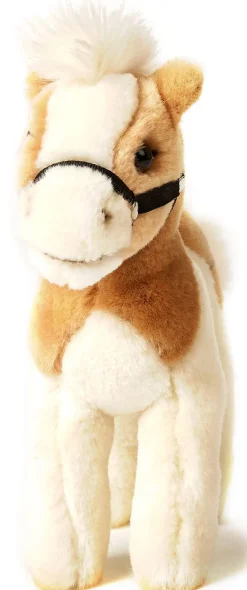 Plüschtier Pferd, Pferd mit Halfter, beige oder braun, 27cm, Uni Toys
