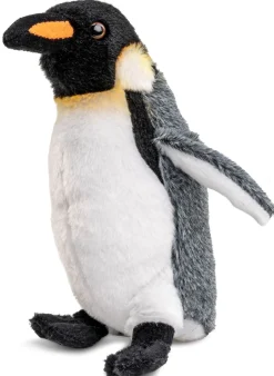 Plüschtier Pinguin, Kaiserpinguin, weiß-grau-schwarz, 19cm, Uni Toys