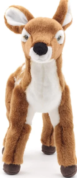 Plüschtier Reh, Rehkitz stehend, braun-weiß, 29cm, Uni Toys