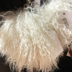 Schaffell Schlüsselanhänger Pompom, weiß, Ø8cm, Mars & More