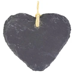 Schiefertafel Herz, Memotafel in Herzform, 12x15cm, zum Hängen