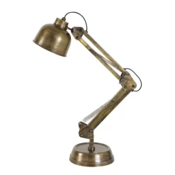 Schreibtischlampe Manson Retro, Tischleuchte Antik bronze, verstellbare Gelenke, Light & Living