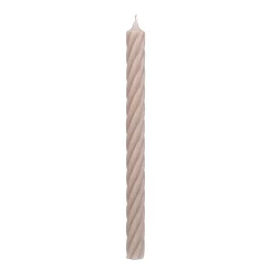 Stabkerze Rustic Twist gedreht, Sahara, 250x28mm, Wenzel Kerzen