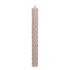 Stabkerze Rustic Twist gedreht, sahara, 350x28mm, Wenzel Kerzen