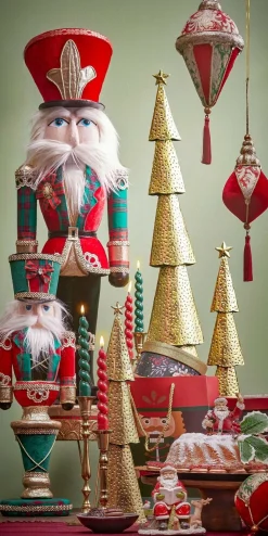 Stabkerze Twist gedreht, Spitzkerzen grün glänzend, 3 St/Pack, 18cm, Mica Decorations