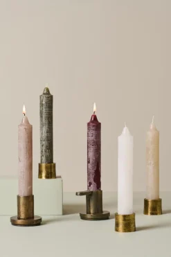 Stabkerze Rustikal graunatur, dicke rustikale Stabkerze, Ø3,8cm, Ib Laursen