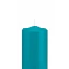 Stumpenkerze Flachk. AZURBLAU 130/70