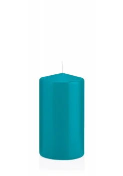 Stumpenkerze Flachk. AZURBLAU 130/70