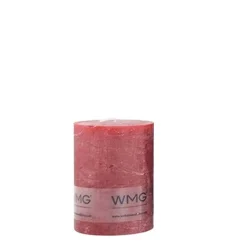 Stumpenkerze Rustic Bordeaux, Wachskerze, 40x38mm, WMG Grünberger