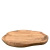 Tablett aus Naturholz, unregelmäßige Form, dekorative Holzschale, 28x29x2,5cm
