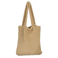 Teddytasche, Schultertasche, Shopper aus Teddyfell, natur